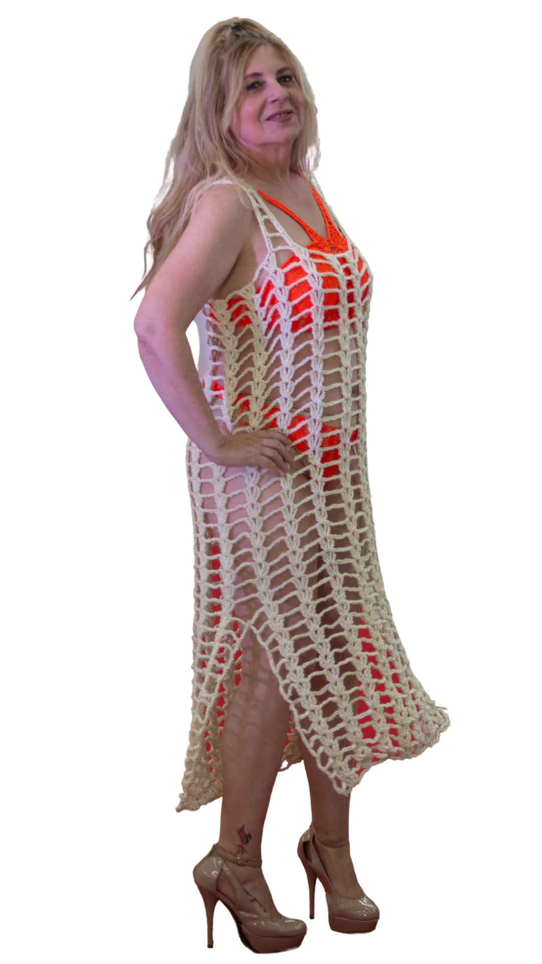 Fish Scale Crochet Swim Cover-Up - Fabaley Fashion