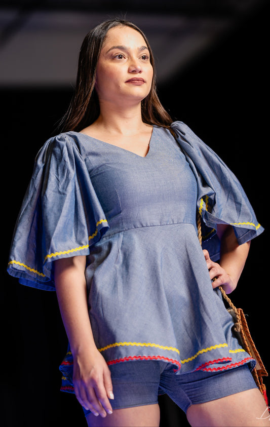 Puffed Sleeve Carabela Two Piece