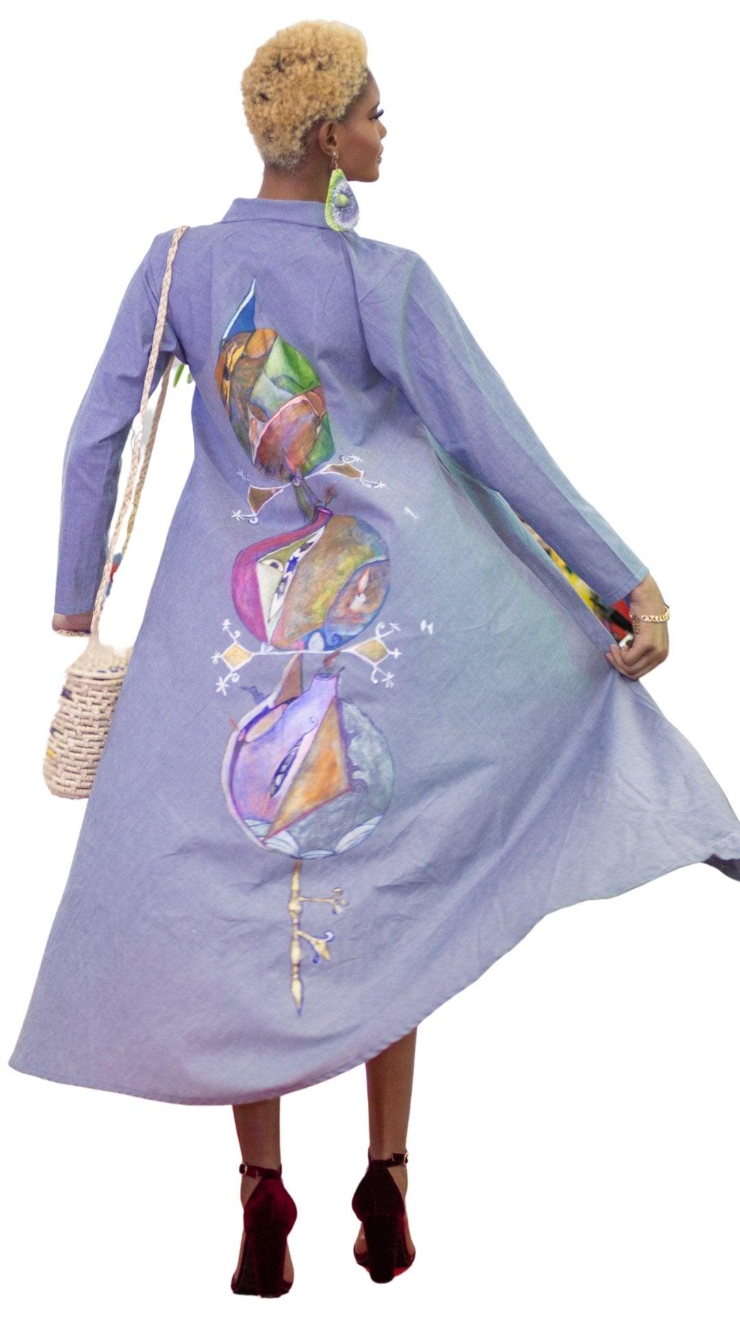 Native Painted Carabela Hi-Lo Dress - Fabaley Fashion
